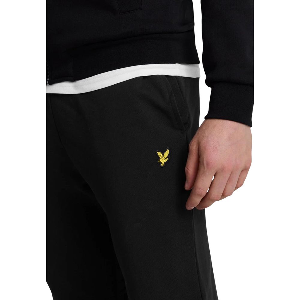 Lyle & Scott Black Cotton Joggers (Workout Pants)