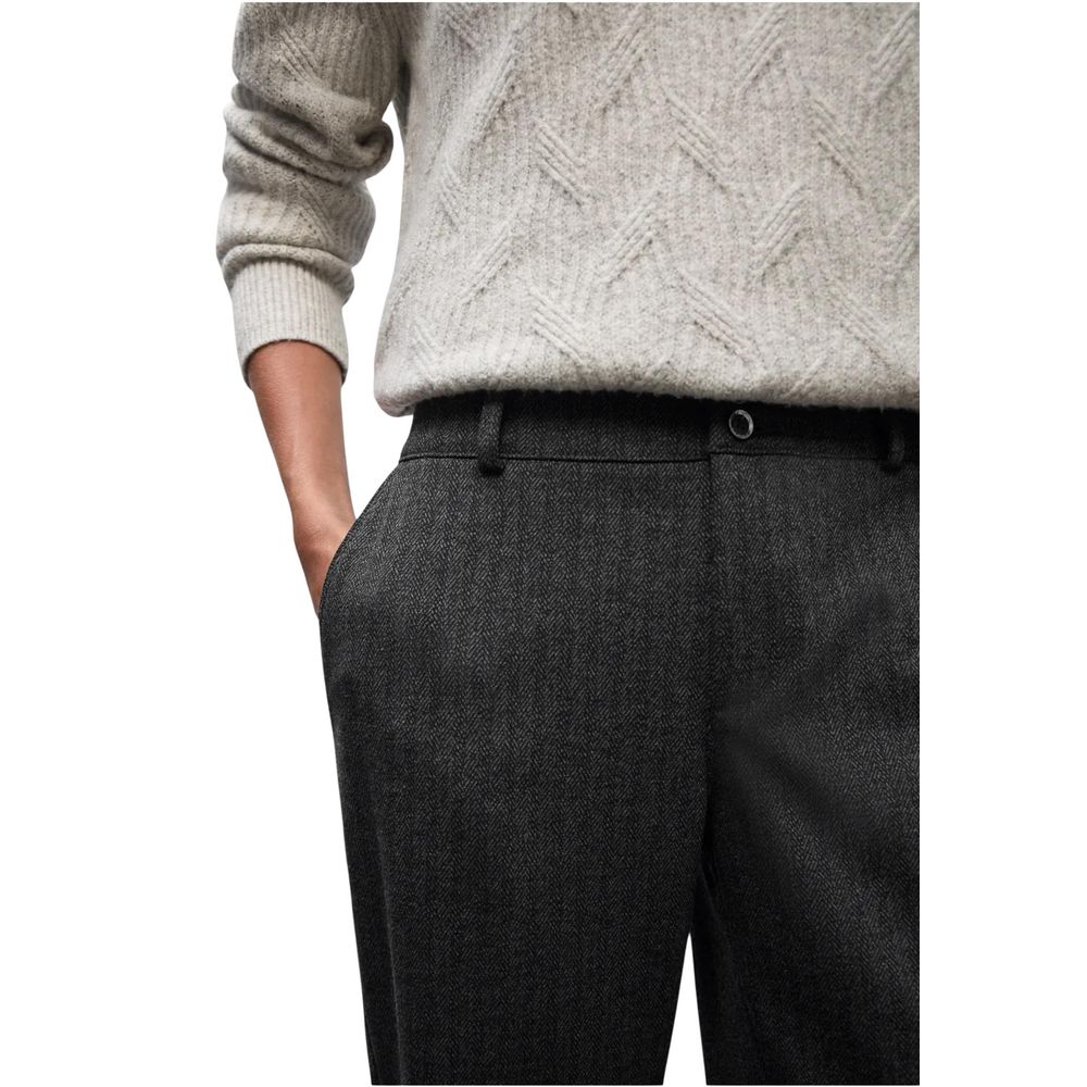 Street One Black Polyester Chino Pants