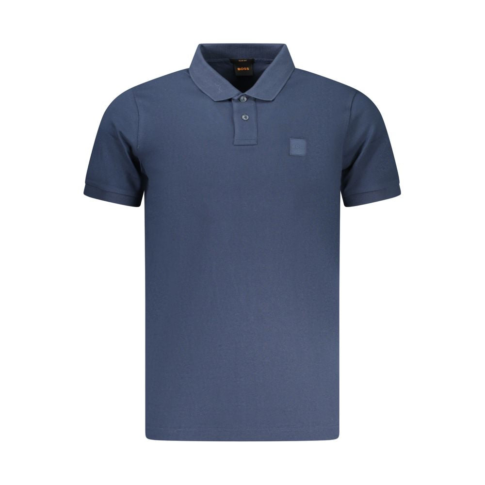 Hugo Boss Blu Cotton Mens Polo Shirt