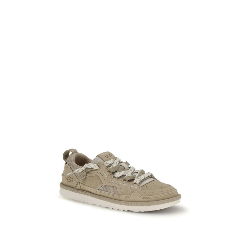 UGG Beige Calf Leather Bos Taurus Sneakers