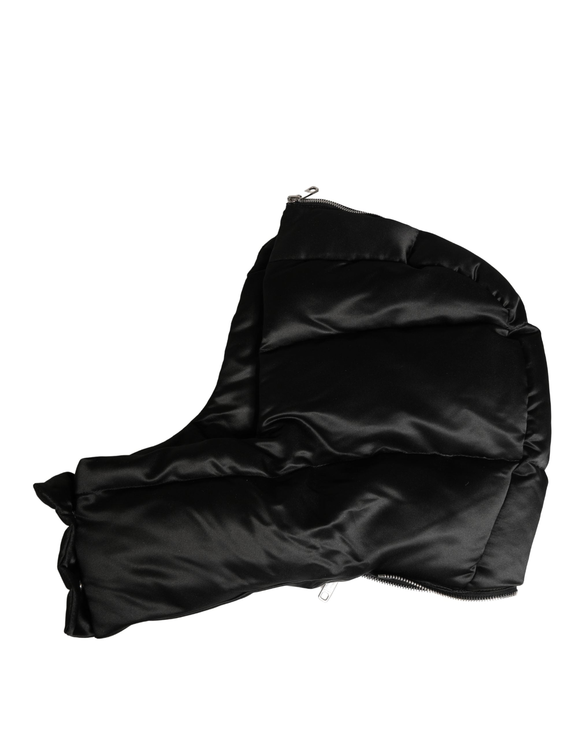 Dolce & Gabbana Black Polyester Whole Head Wrap Capello Hat