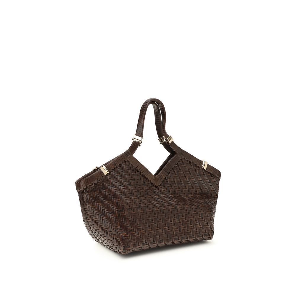 Benedetta Bruzziches Brown Buffalo Leather Handbag