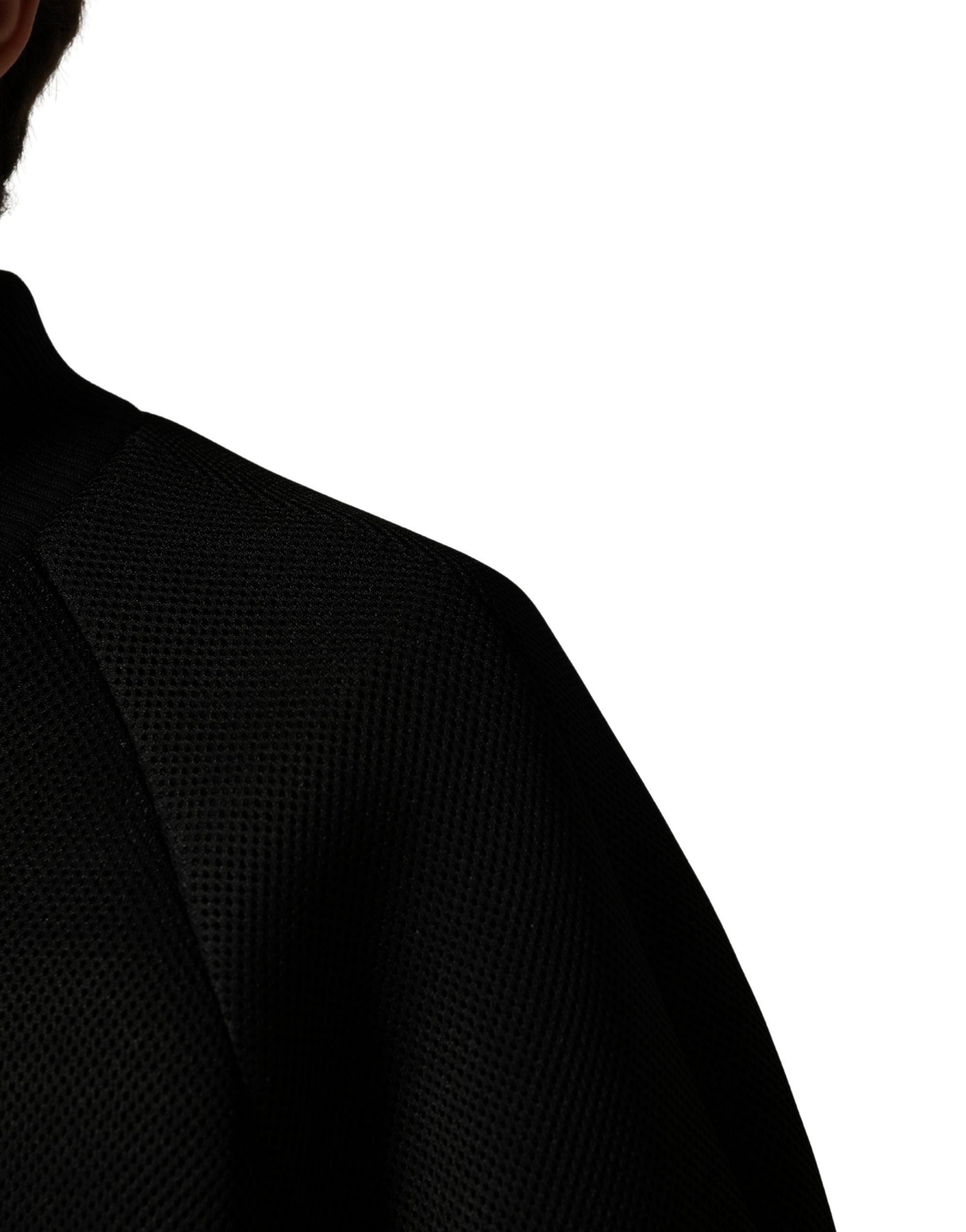 Dolce & Gabbana Men Black Nylon Full Zip Bomber Jacket