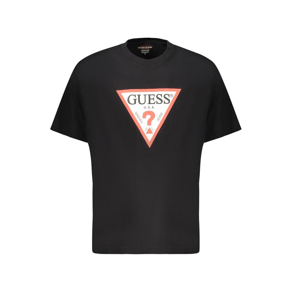 Guess Jeans Black Cotton Men's T-Shirt