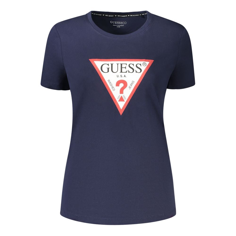 Guess Jeans Blu Cotton Women T-Shirt