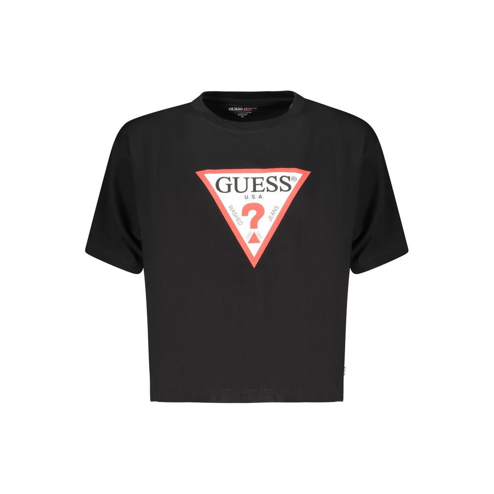 Guess Jeans Black Cotton Women's T-Shirt