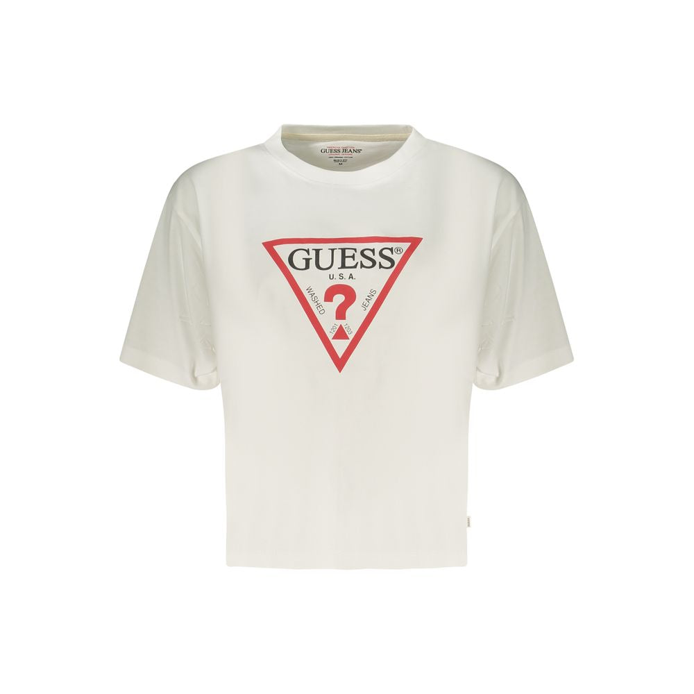 Guess Jeans Bianco Cotton Women T-Shirt