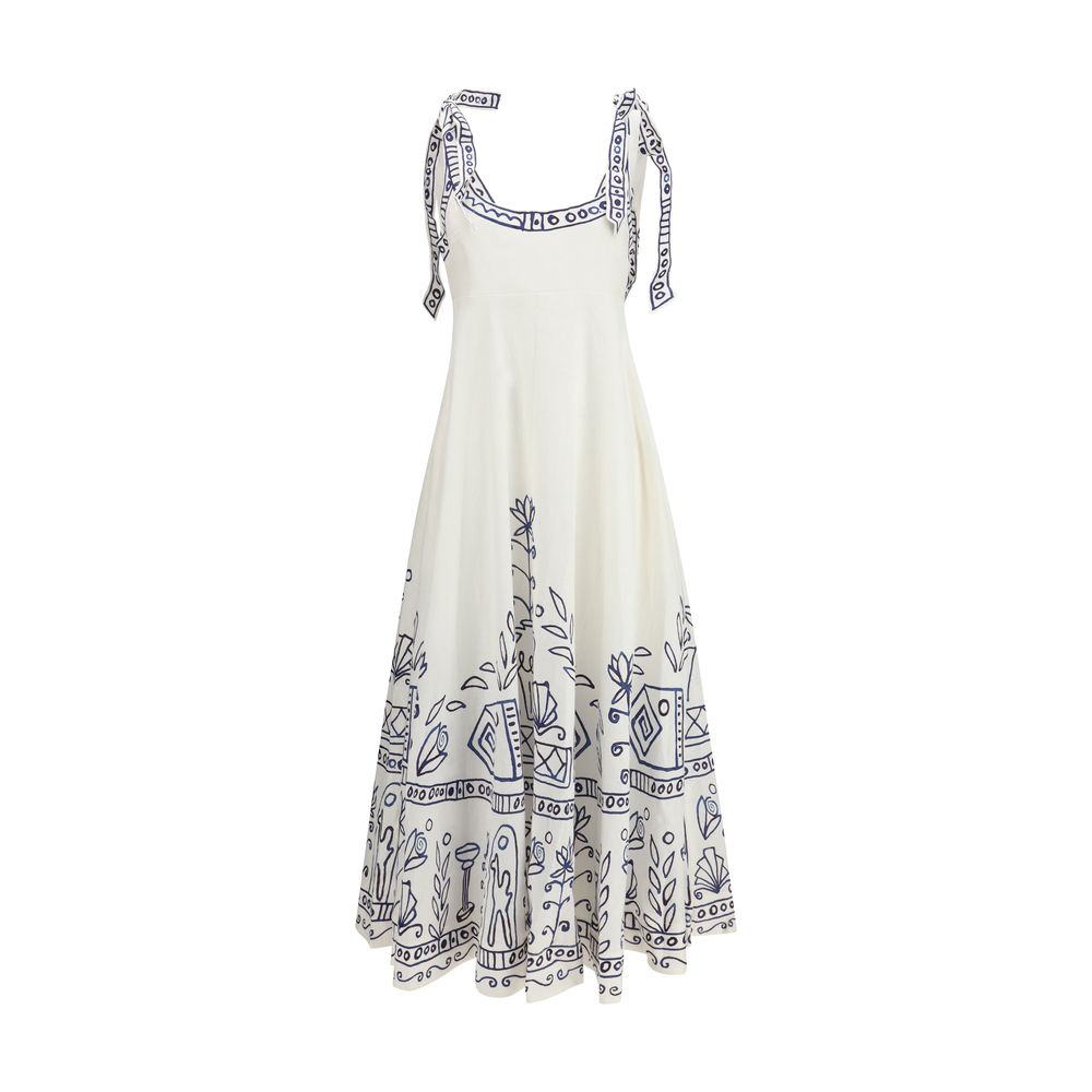 Alemais White Linen Casual Dress