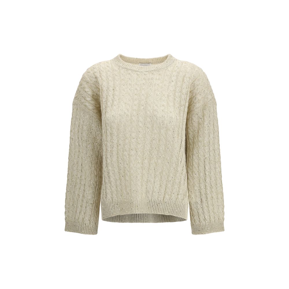 Brunello Cucinelli Beige Linen Sweatshirt