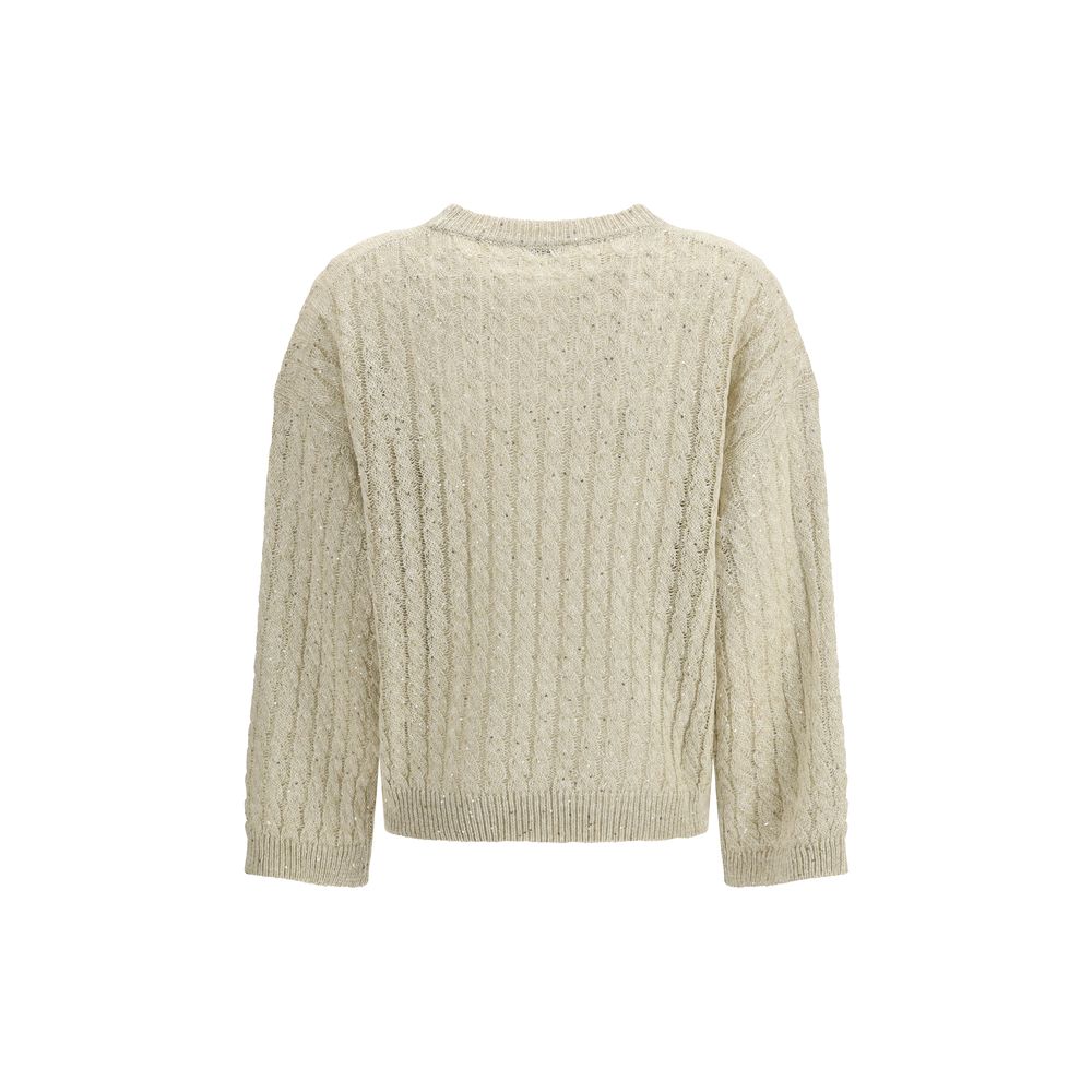 Brunello Cucinelli Beige Linen Sweatshirt