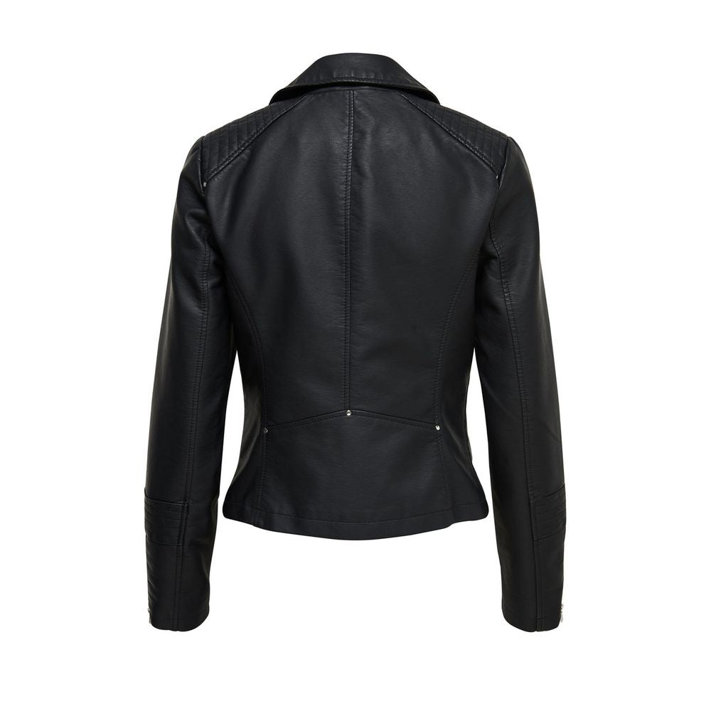Only Black Viscose Biker Jacket