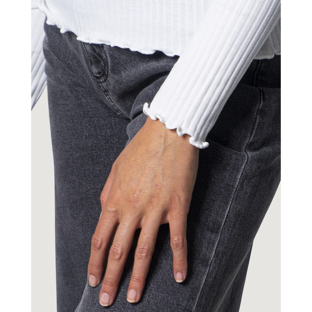 Only White Polyester Turtleneck