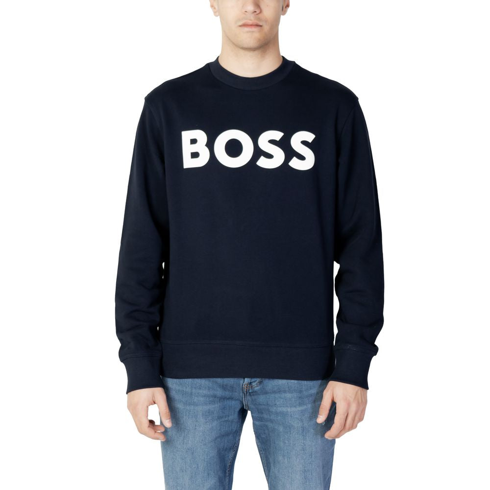 Hugo Boss Blue Cotton Sweatshirt