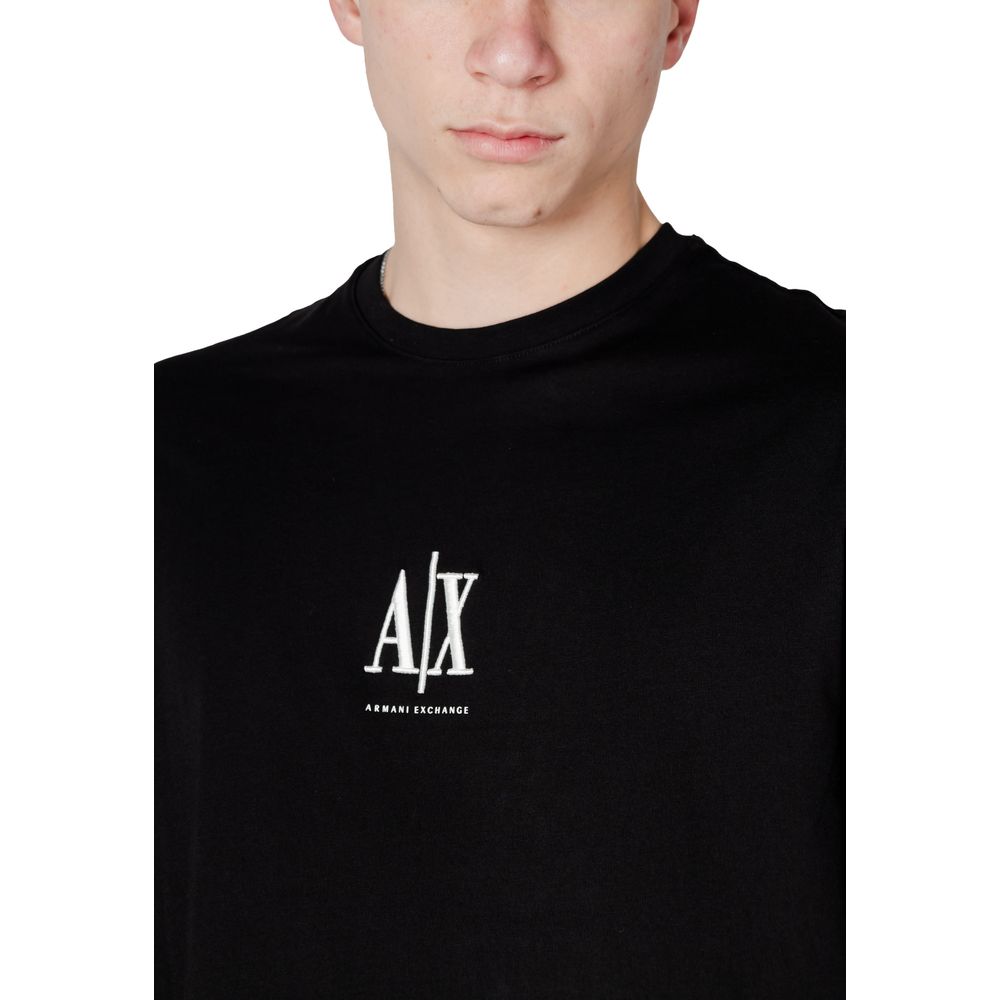 Armani Exchange Black Cotton Long Sleeve T-Shirt