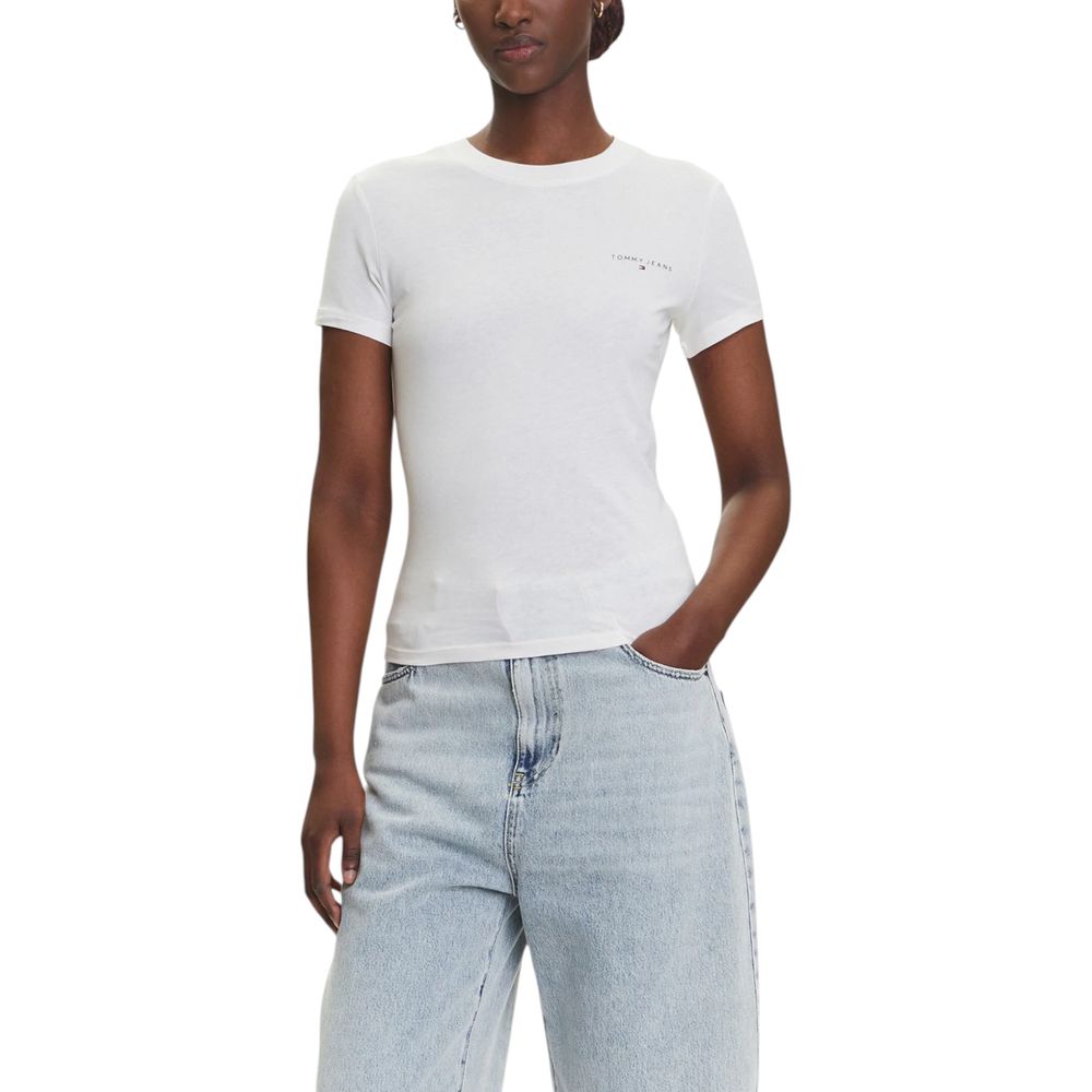 Tommy Hilfiger Jeans White Recycled Cotton T-Shirt