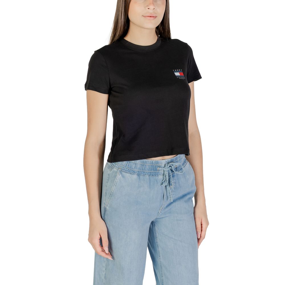 Tommy Hilfiger Jeans Black Recycled Cotton T-Shirt