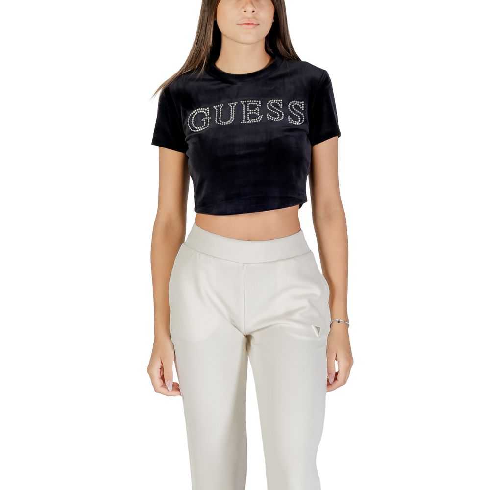 Guess Active Black Polyester T-Shirt
