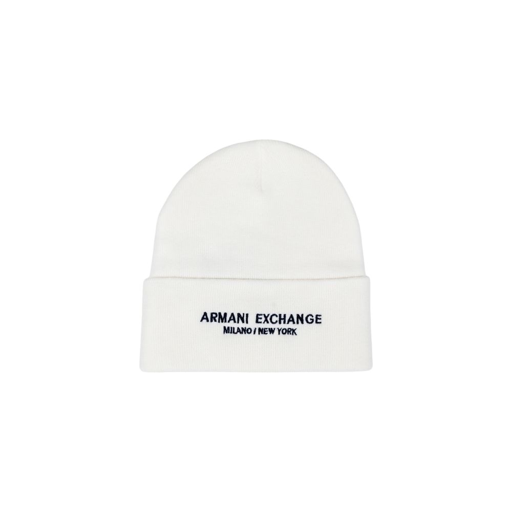 Armani Exchange White Polyester Cap (Baseball Hat)
