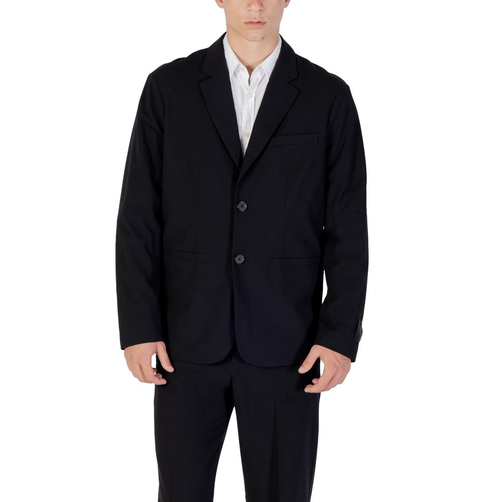 Armani Exchange Black Lyocell Blazer
