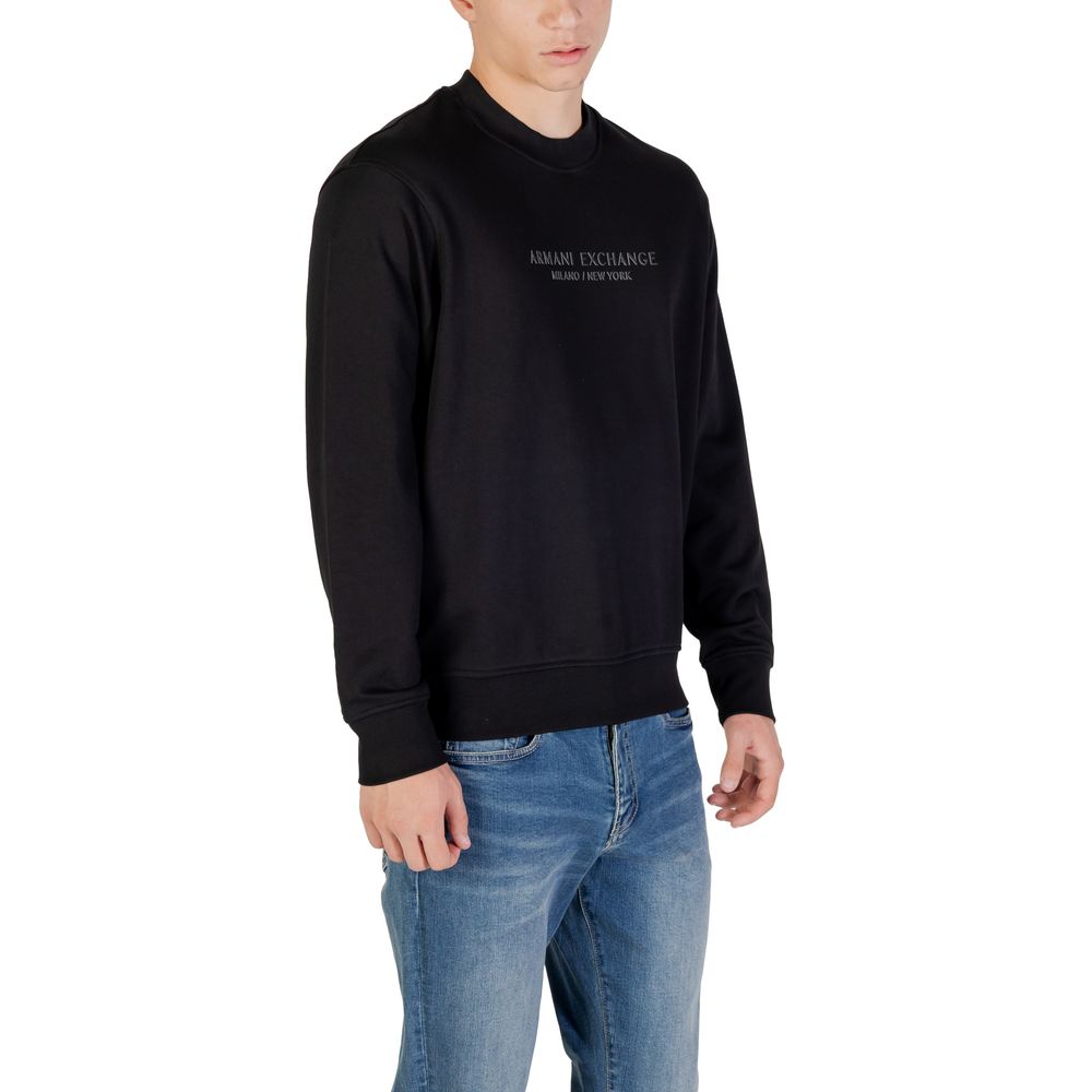 Armani Exchange Black Cotton Sweatshirt