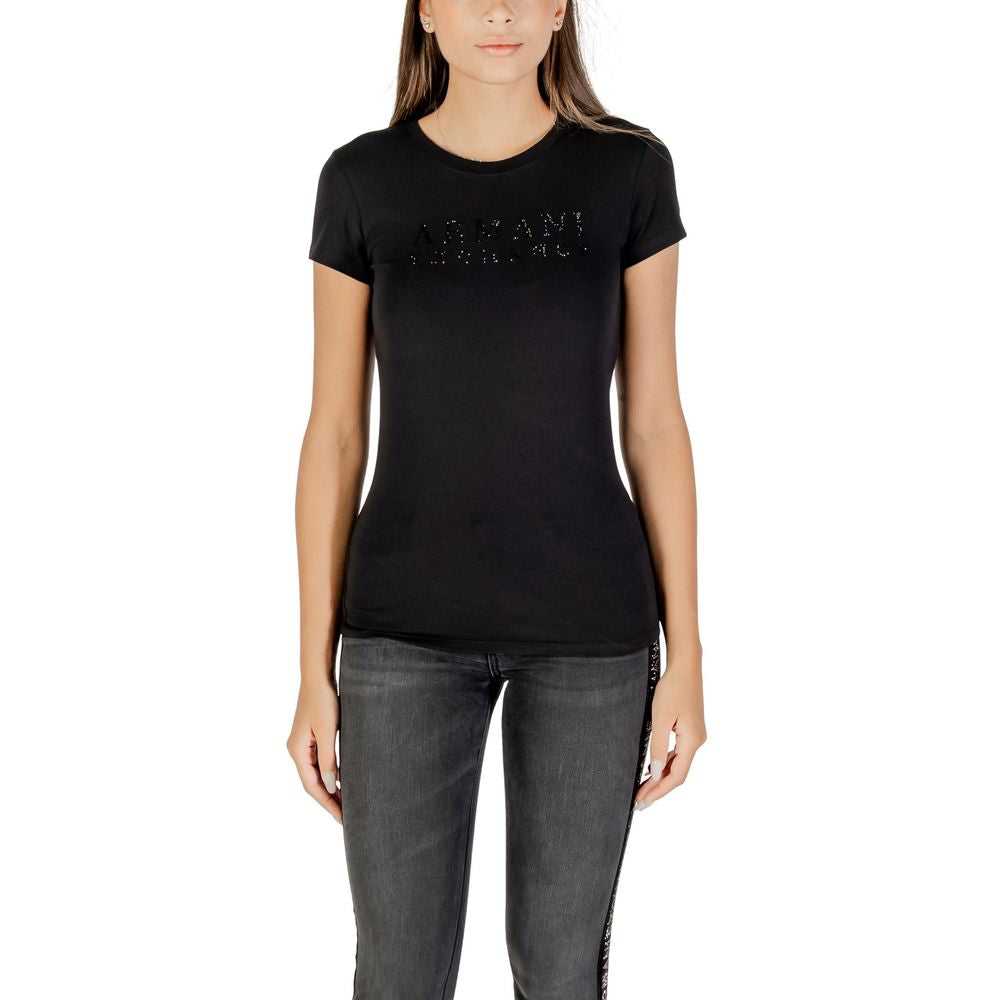 Armani Exchange Black Cotton T-Shirt
