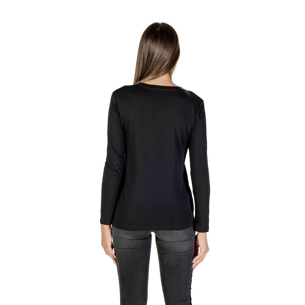 Armani Exchange Black Cotton Long Sleeve T-Shirt