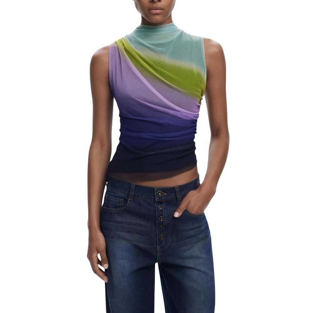 Desigual Purple Polyester T-Shirt