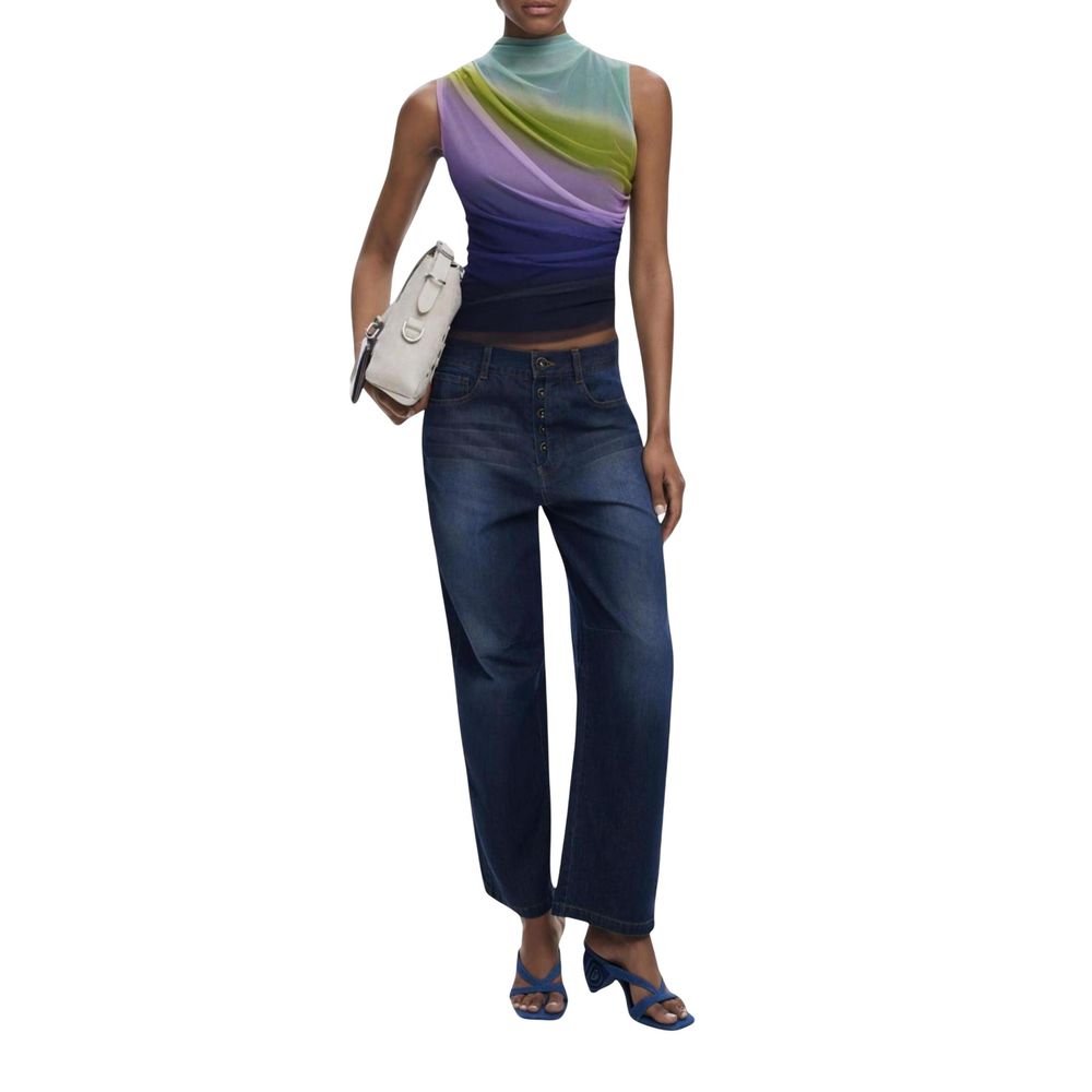 Desigual Purple Polyester T-Shirt