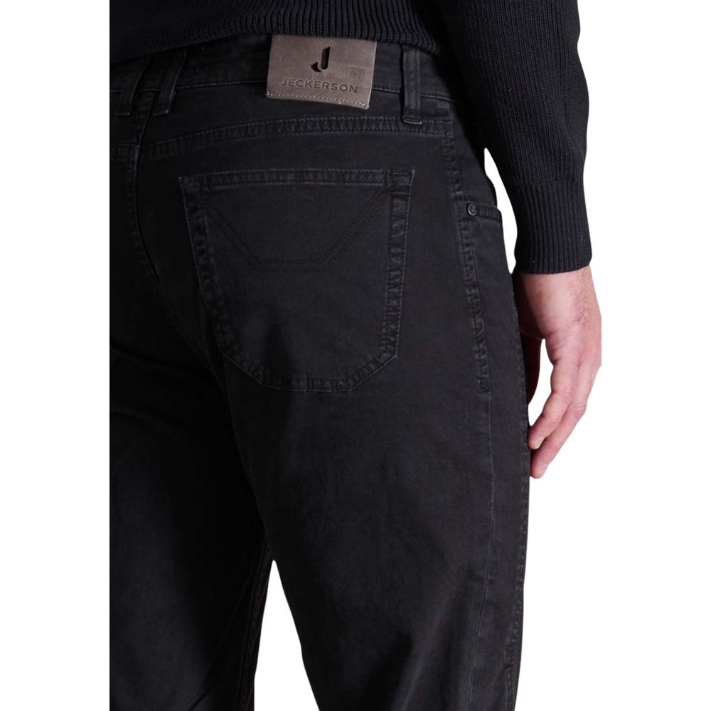 Jeckerson Black Cotton Skinny Pants