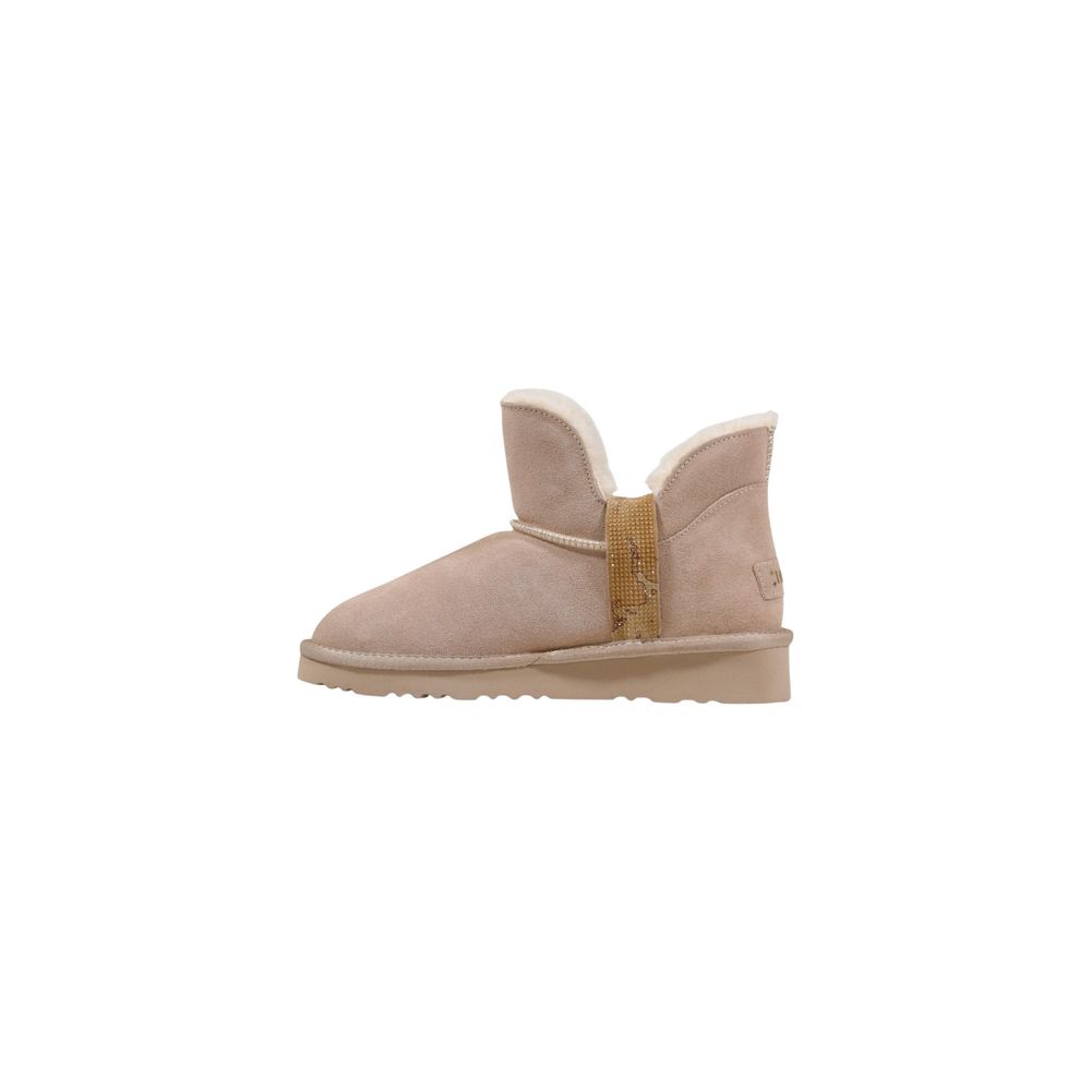 Alviero Martini Prima Classe Beige Leather Ankle Boots