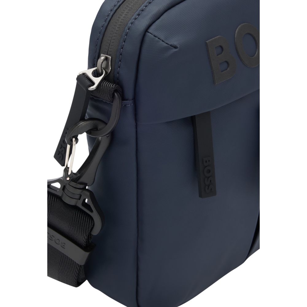 Hugo Boss Blue Polyester Messenger Bag