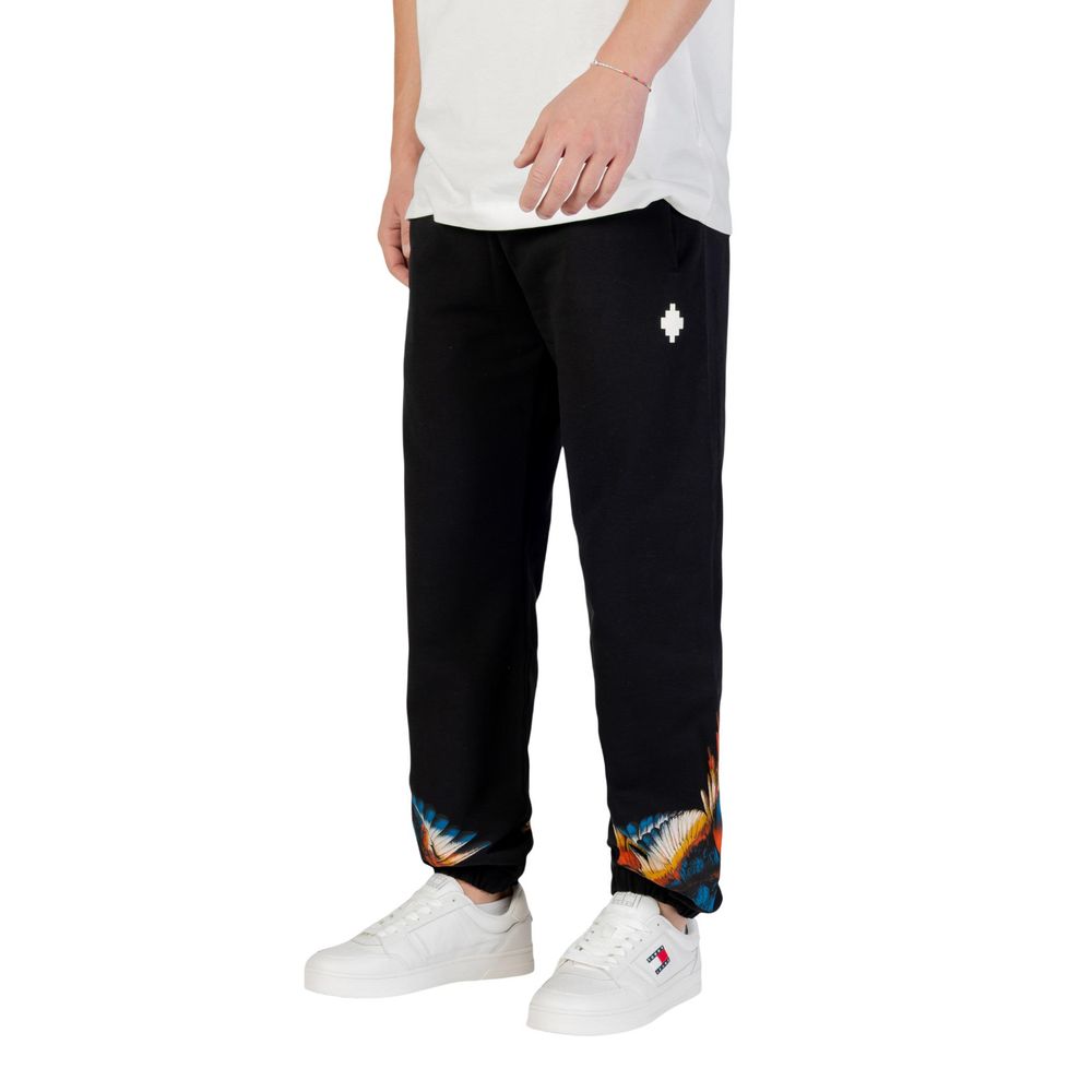 County of Milan Black Cotton Joggers (Workout Pants)