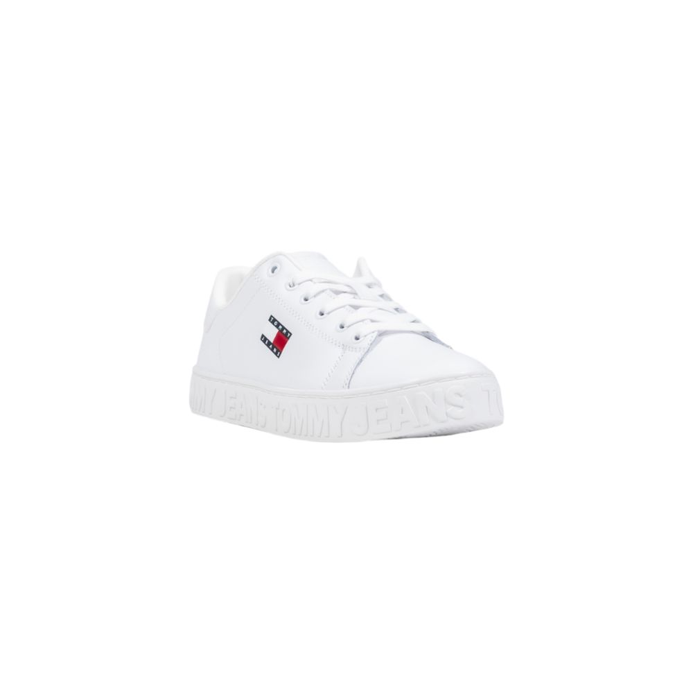 Tommy Hilfiger Jeans White Leather Low Top Sneakers