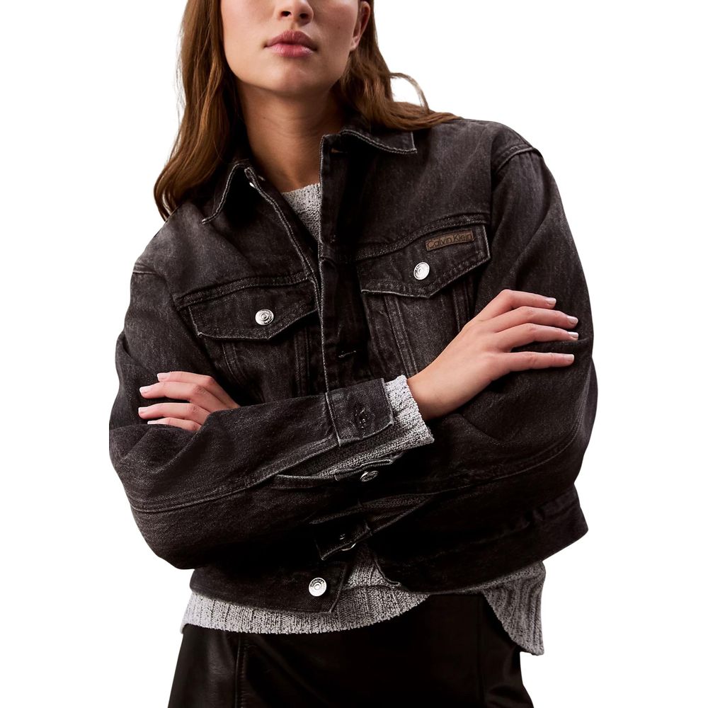 Calvin Klein Jeans Black Cotton Denim Jacket