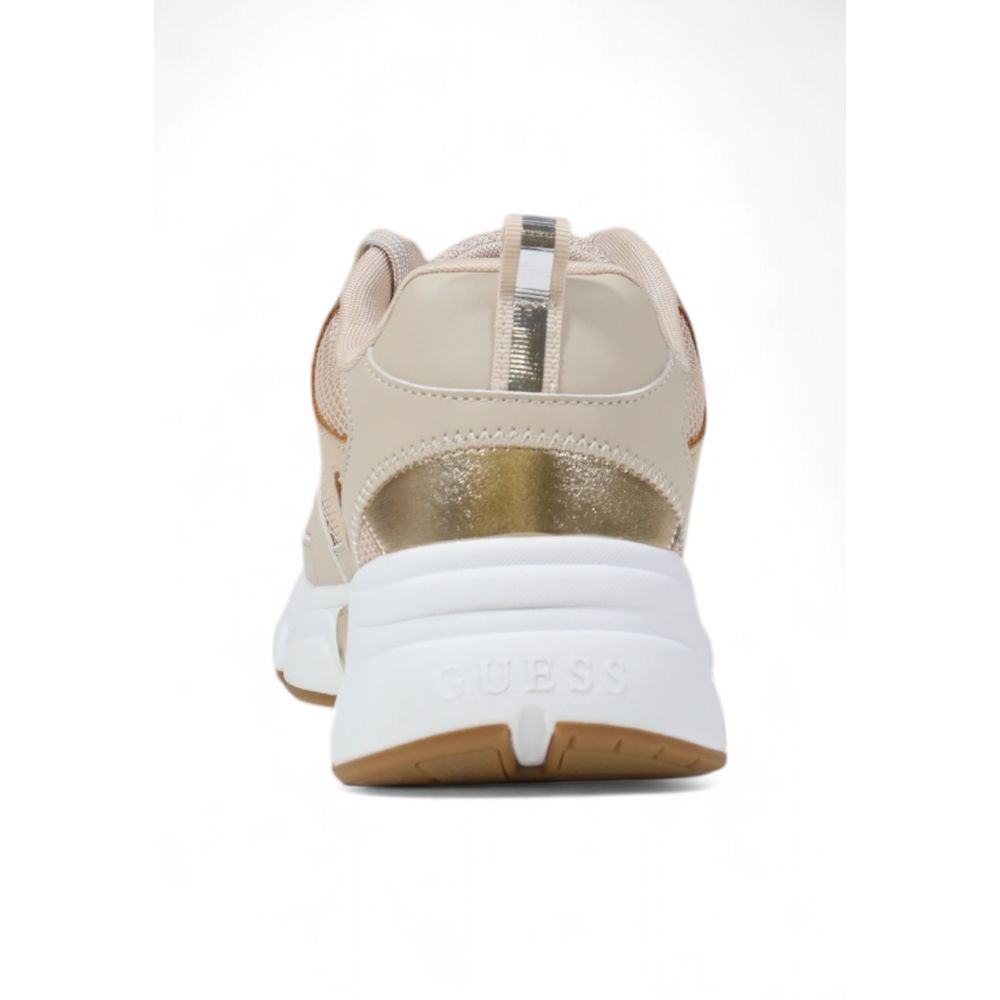 Guess Beige Polyester Chunky Sneakers