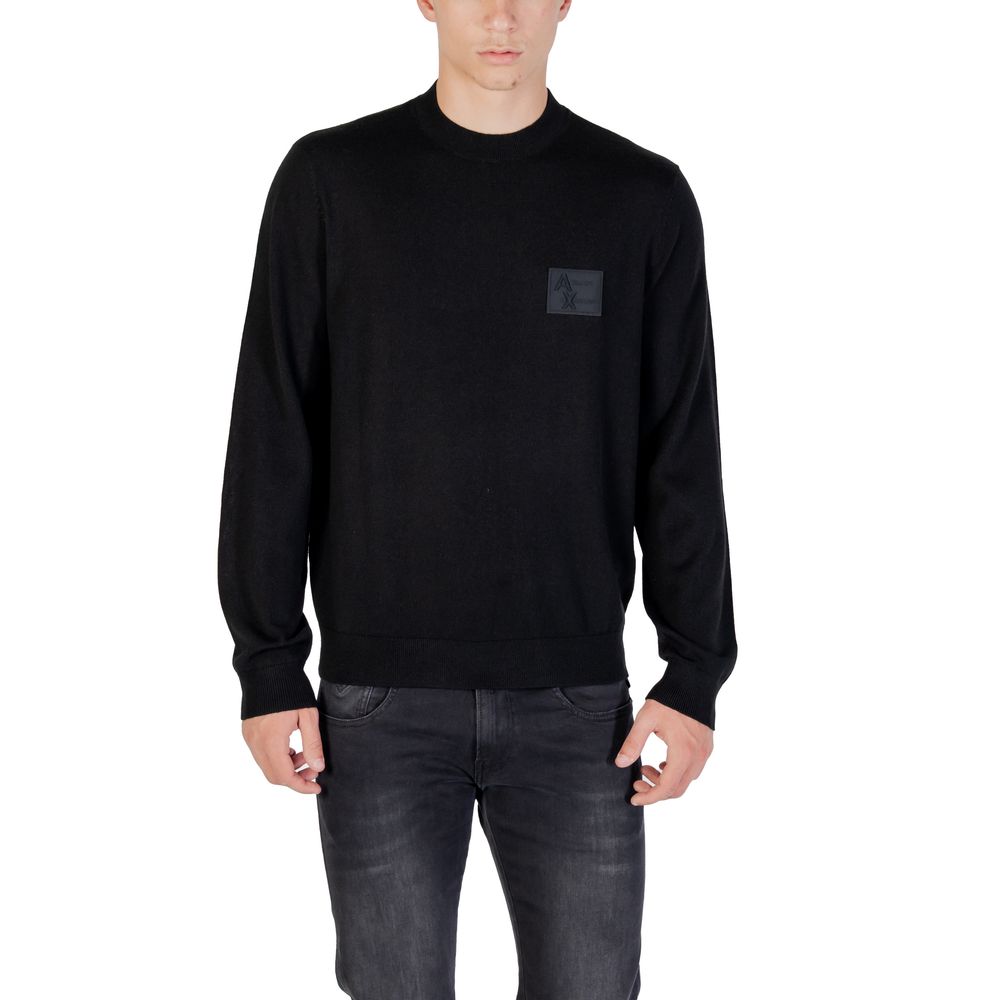 Armani Exchange Black Marabou Sweatshirt