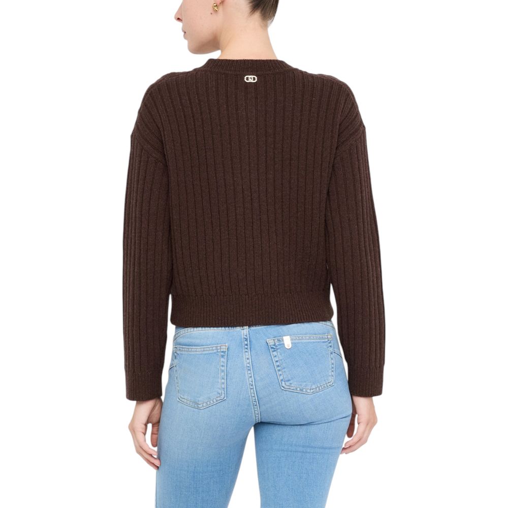 Liu Jo Brown Wool Cardigan