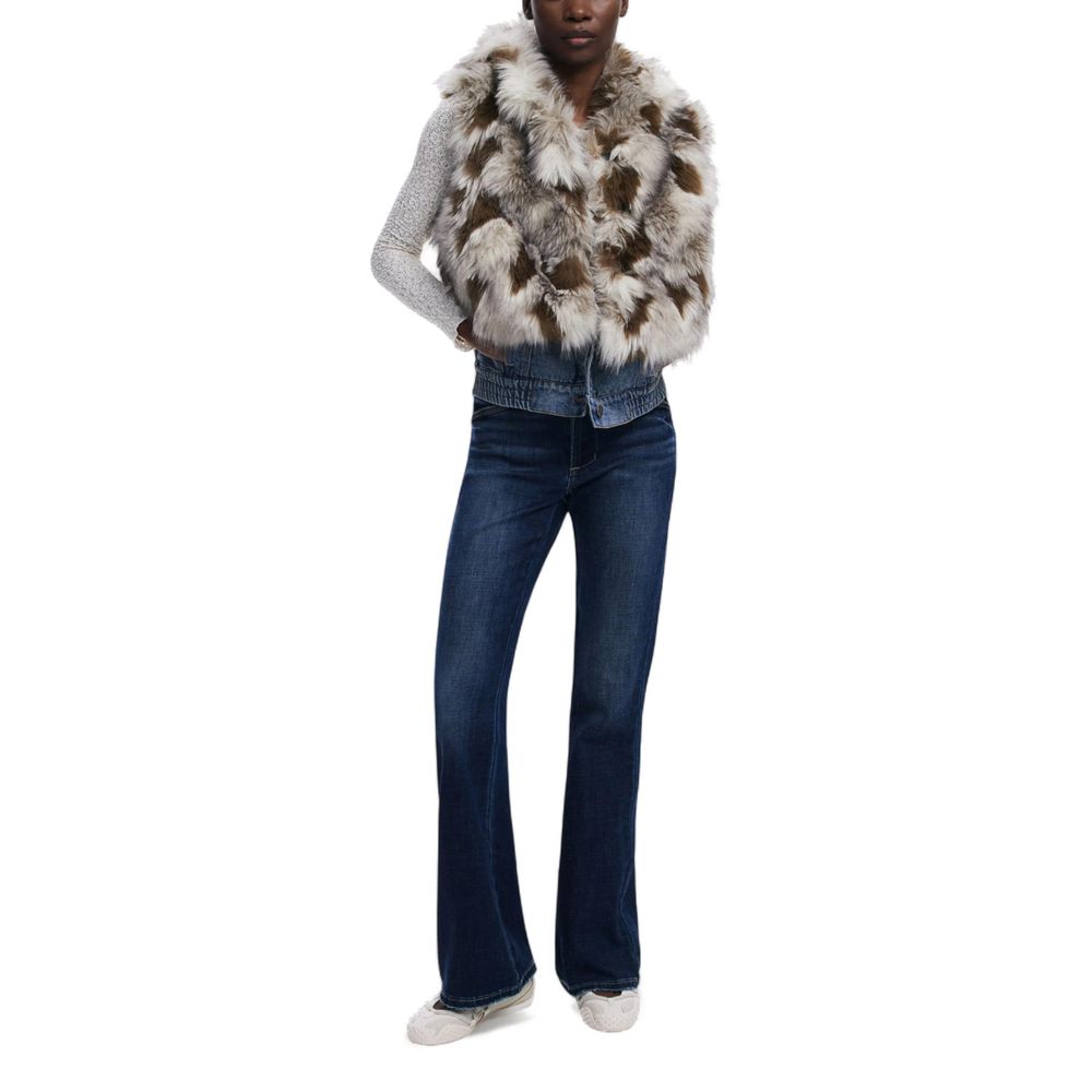 Desigual Beige Polyester Sleveless Jacket