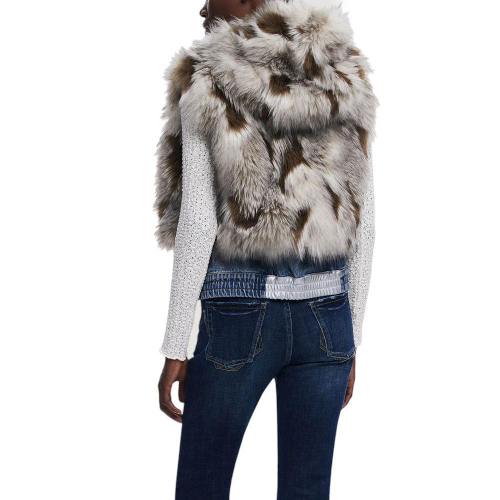 Desigual Beige Polyester Sleveless Jacket