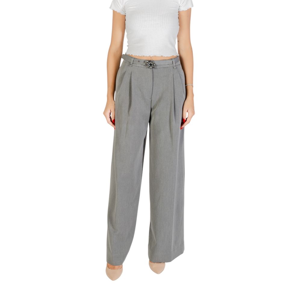 Liu Jo Gray Polyester Casual Pants
