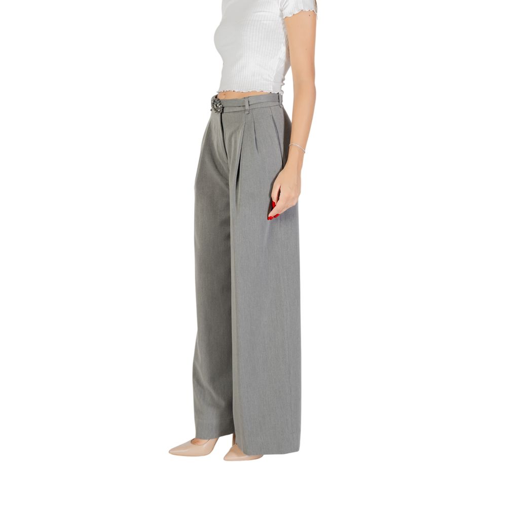 Liu Jo Gray Polyester Casual Pants