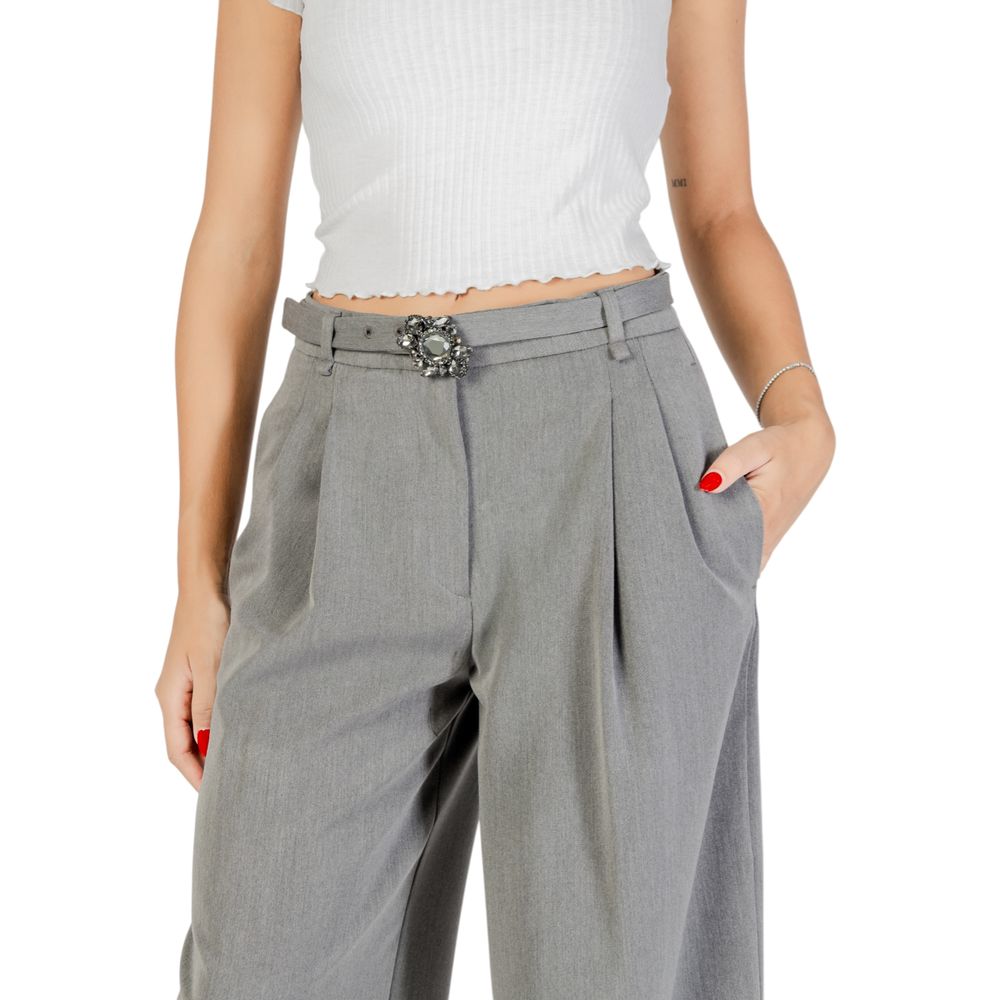 Liu Jo Gray Polyester Casual Pants