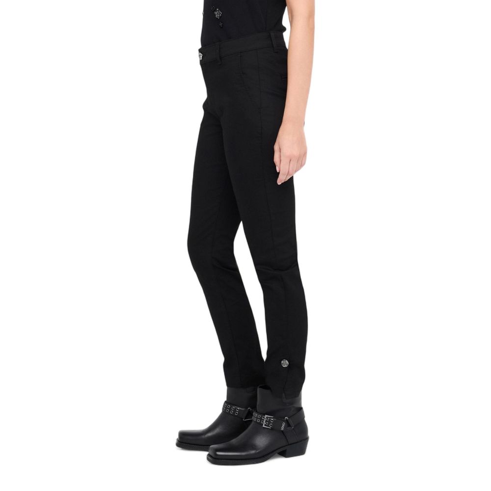 Liu Jo Black Cotton Casual Pants