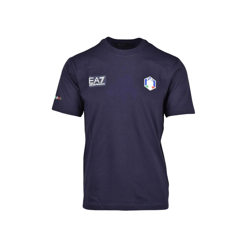 EA7 Emporio Armani Blue Cotton Sportswear