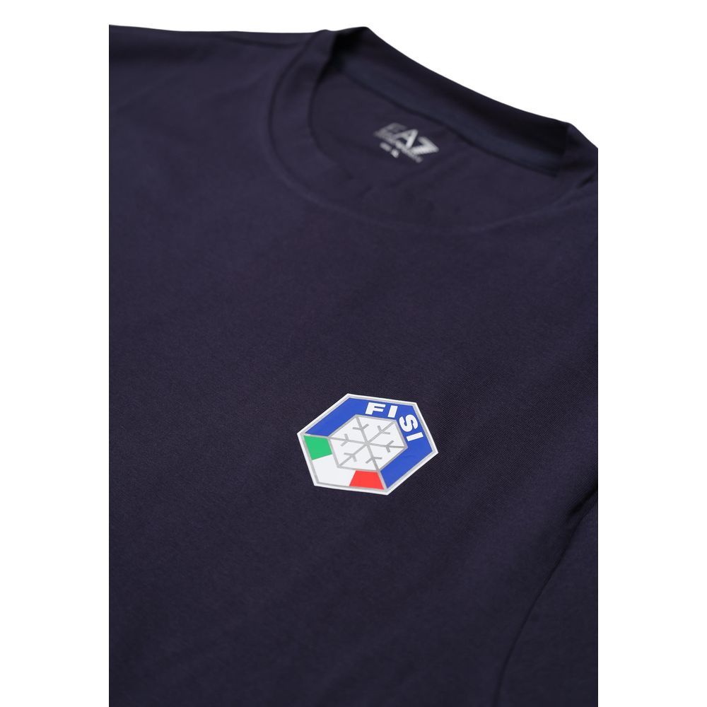 EA7 Emporio Armani Blue Cotton Sportswear