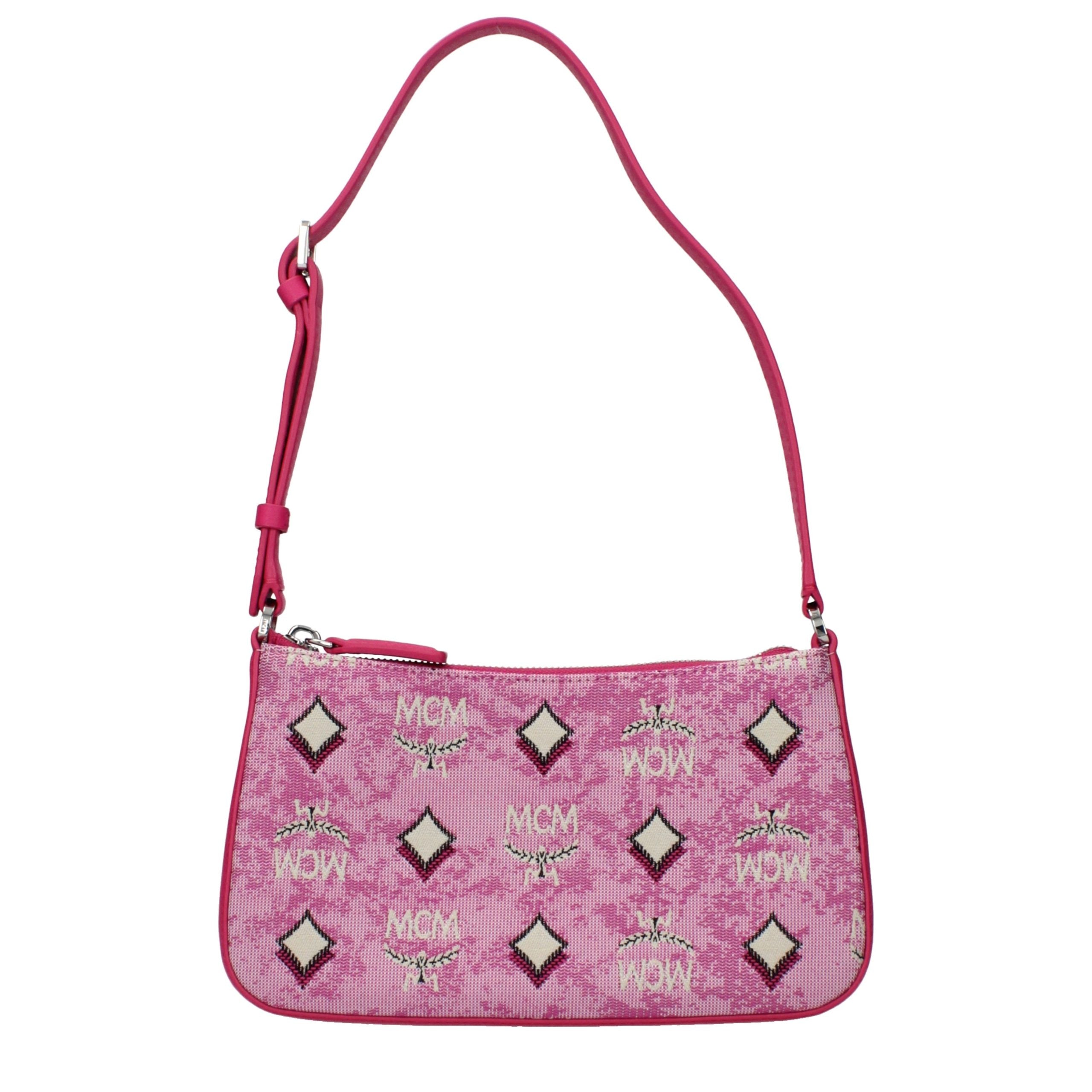 MCM Pink Fabric Crossbody Bag