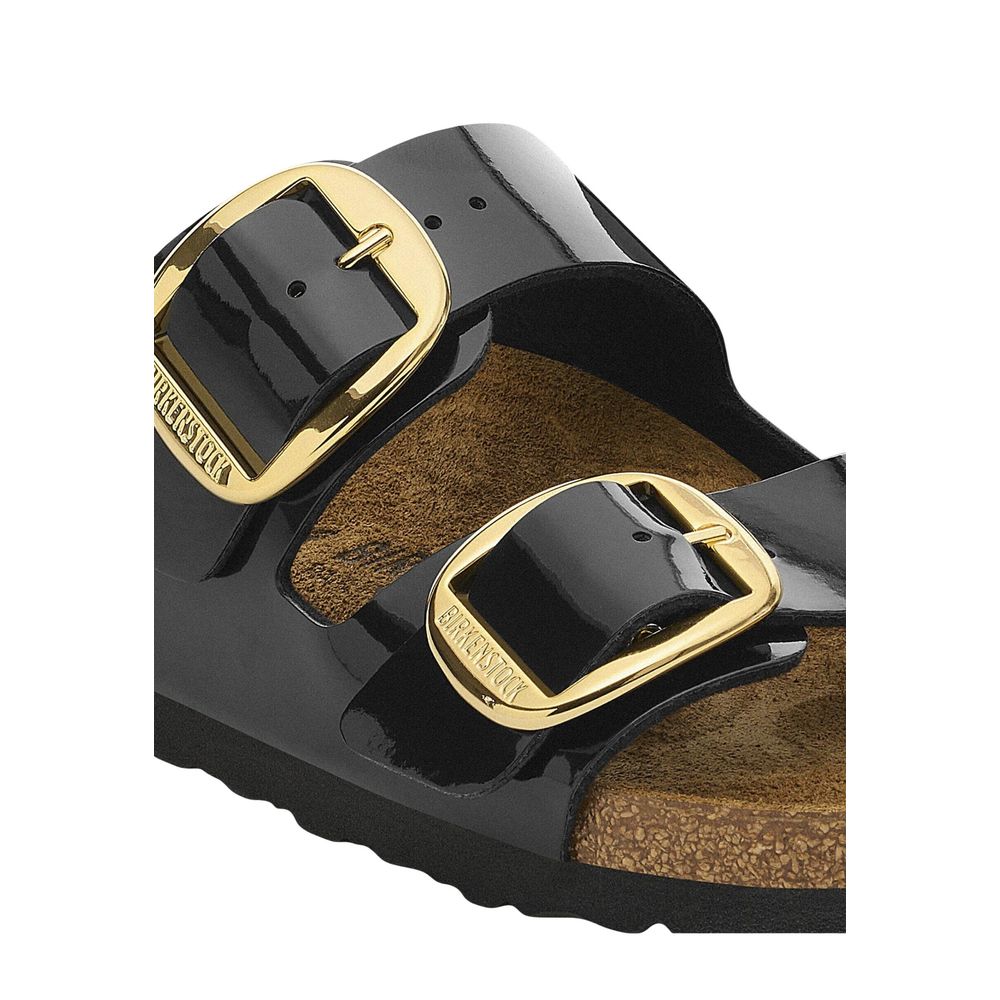 Birkenstock Black Synthetic Flat Sandals
