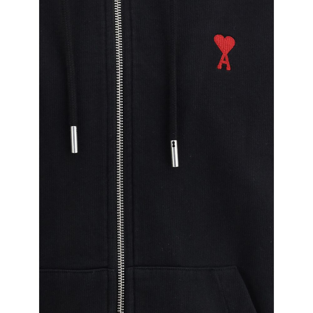 Ami Paris Black Cotton Sweatshirt