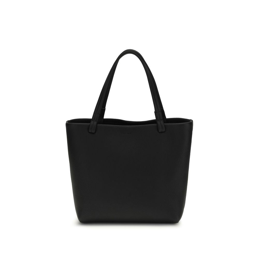 The Row Black Calf Leather Bos Taurus Shoulder Bag