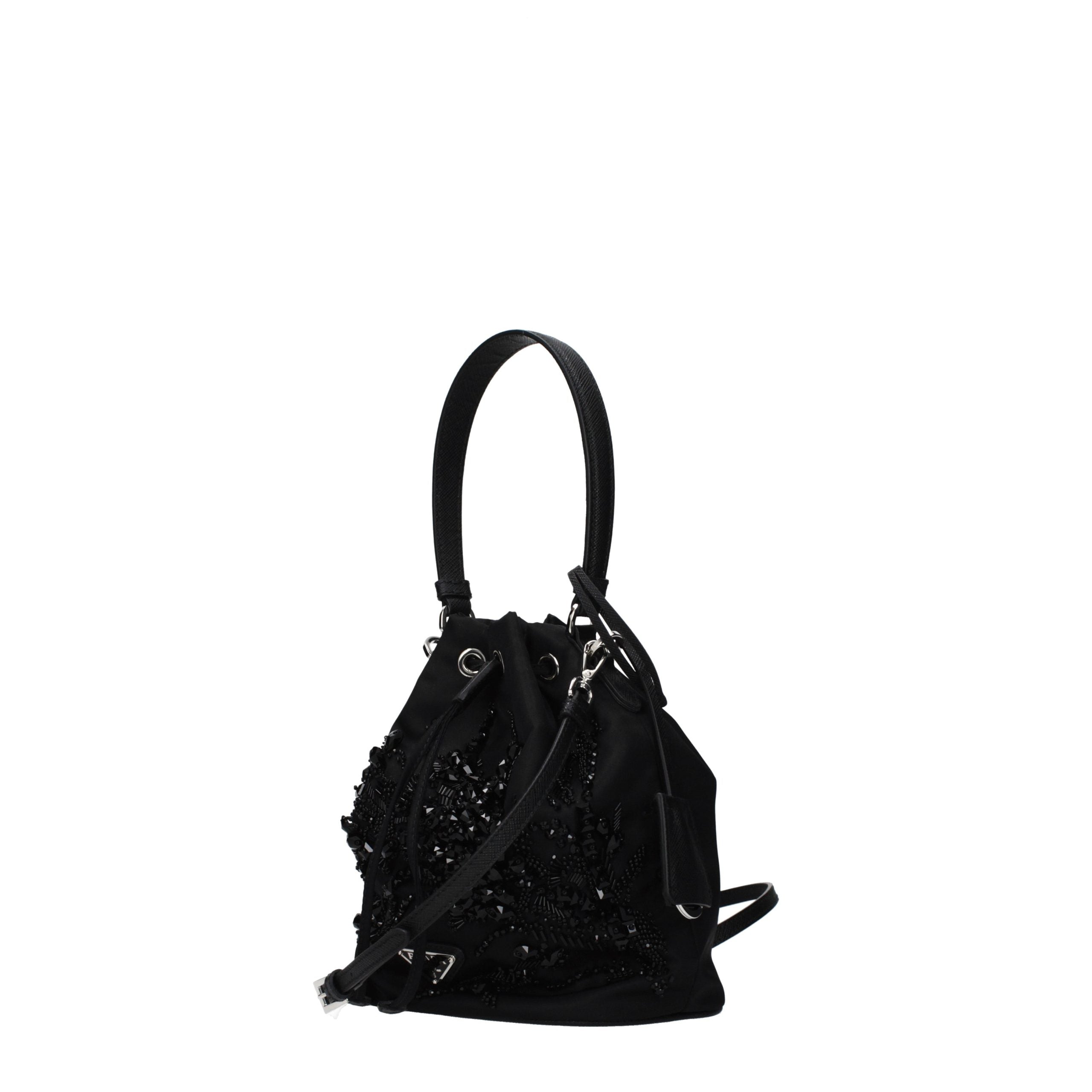 Prada Black Fabric Handbag